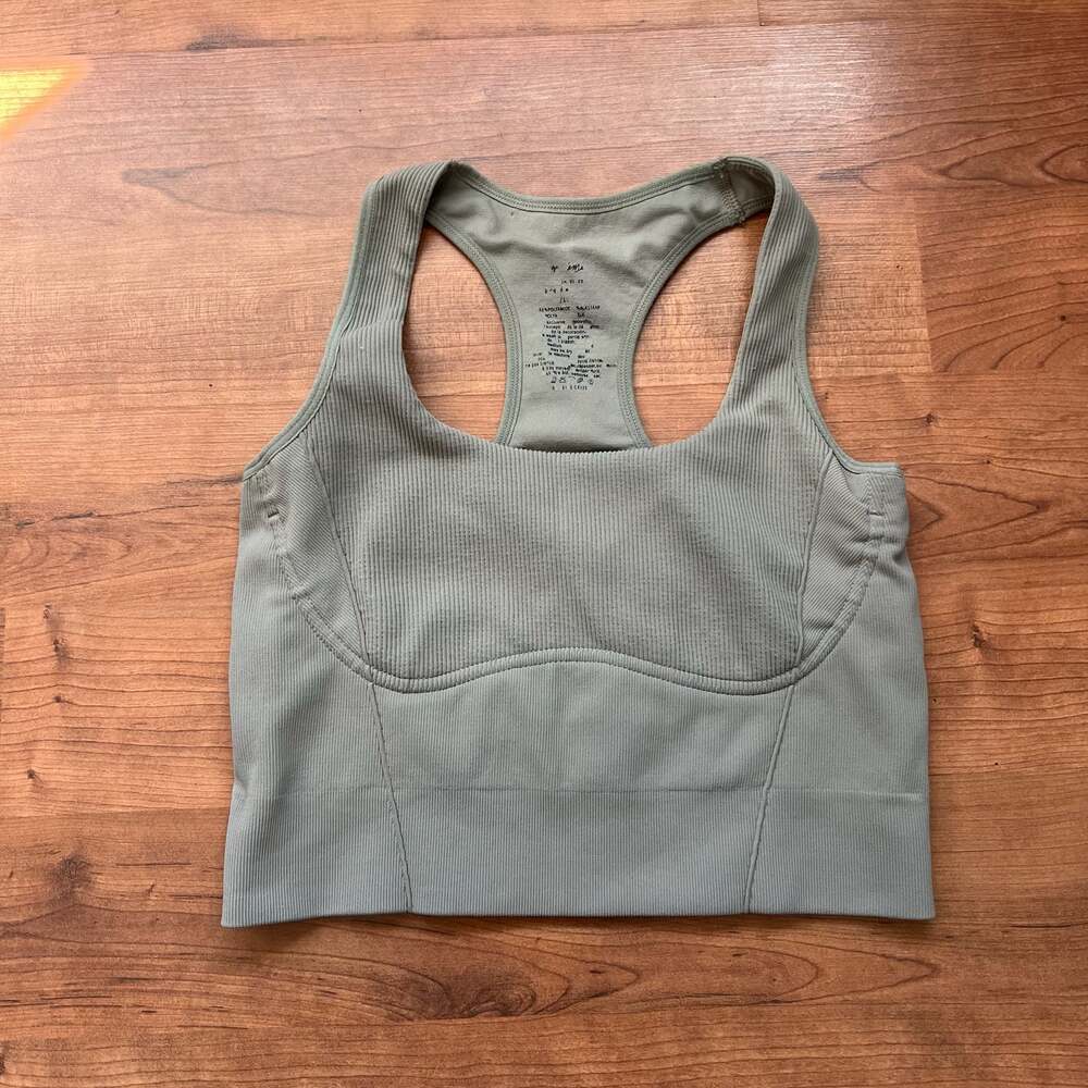 Free People Movement Ribbed Racerback Crop Sports Bra Top Medium/Large